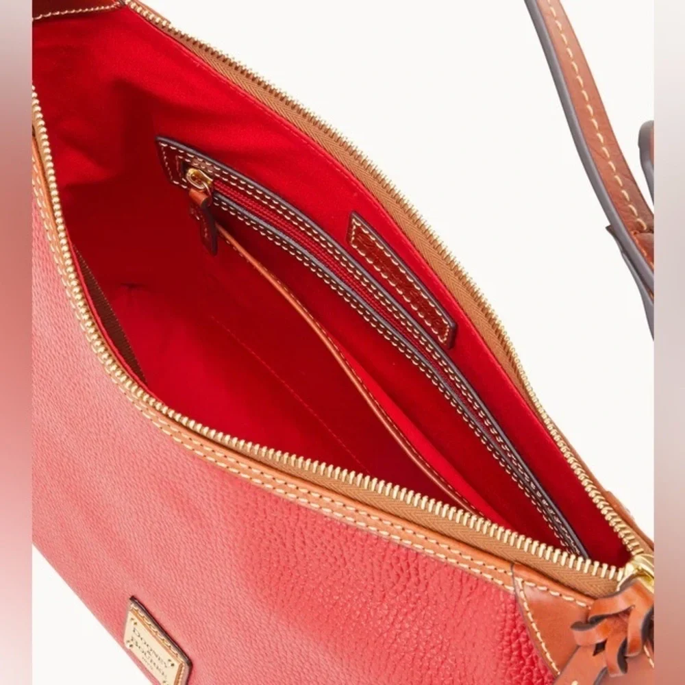 Dooney & Bourke Pebble Grain Hobo Shoulder Bag in Red trending